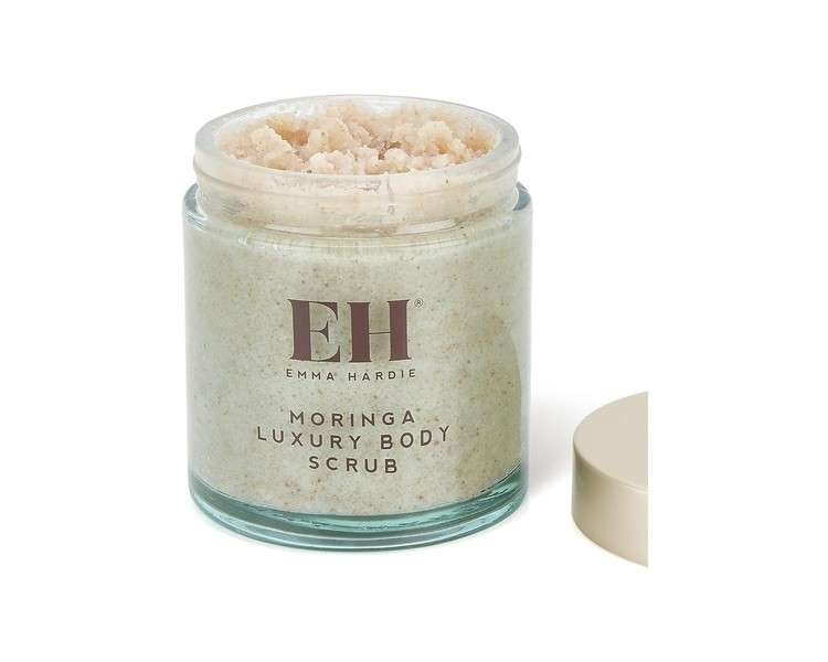Emma Hardie Moringa Luxury Body Scrub 350g - Detoxifies Buffs Exfoliates Skin Natural Emollient leaving Velvety Radiant Skin