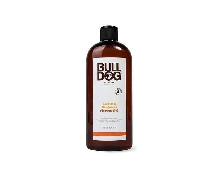 Bulldog Lemon and Bergamot Shower Gel Fresh and Revitalizing Body Wash 500ml