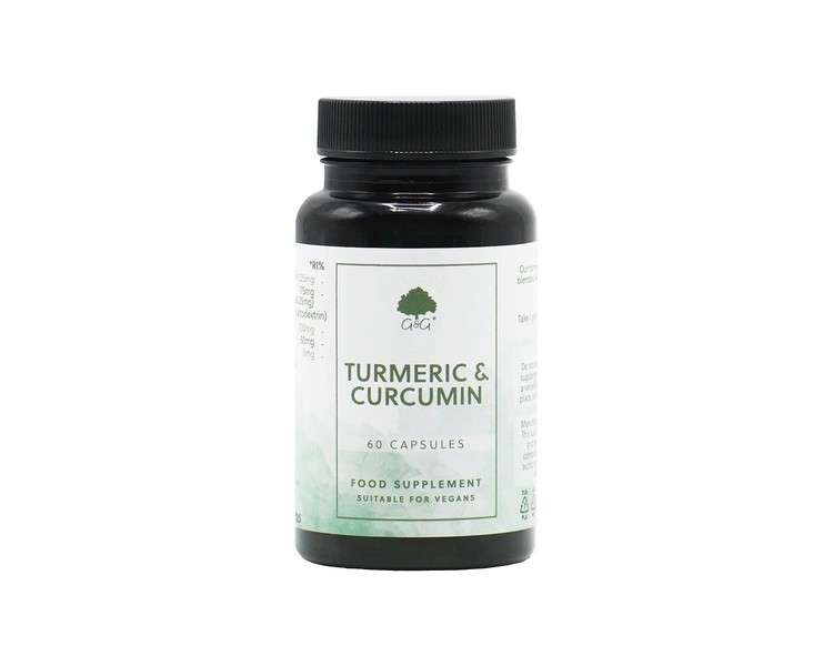 Turmeric & Curcumin Capsules 95% Curcuminoids with Black Pepper 60 Vegan Capsules