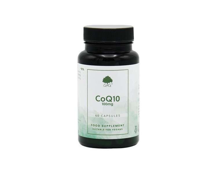 G&G Vitamins CO-Q10 Ubiquinone 100mg 60 Vegan Capsules