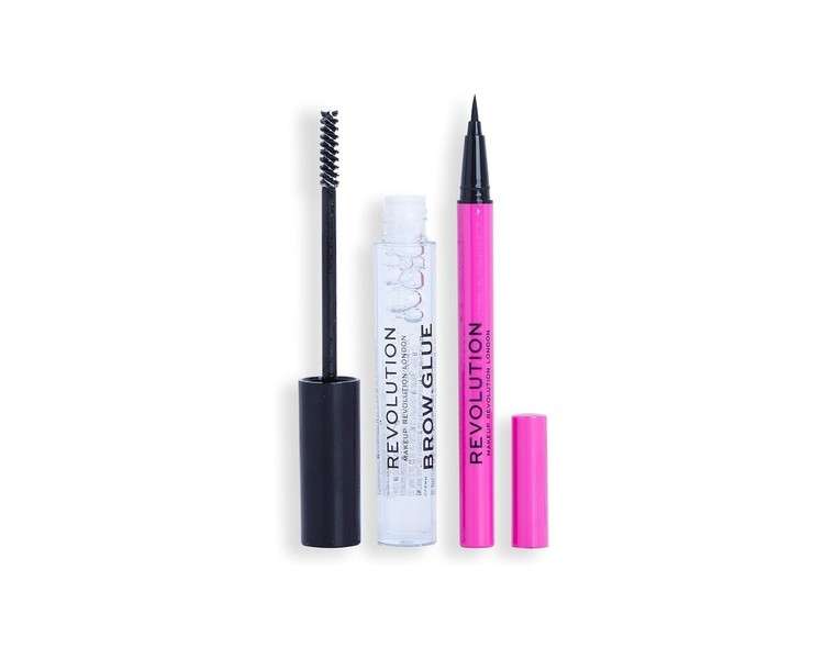 Revolution Eye and Brow Icons Gift Set with Brow Glue and Liquid Liner