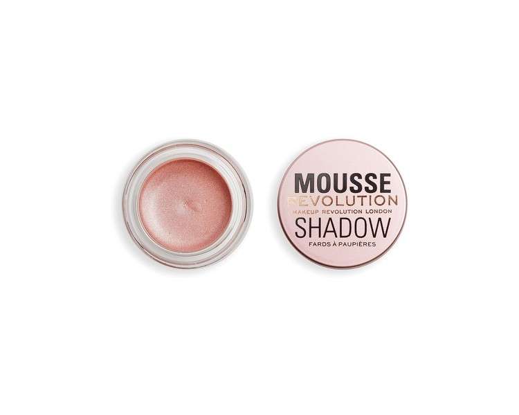 Makeup Revolution Mousse Shadow Creamy Colour for Cheeks and Eyes Whipped Lightweight Formula Cream to Powder Champagne 4g