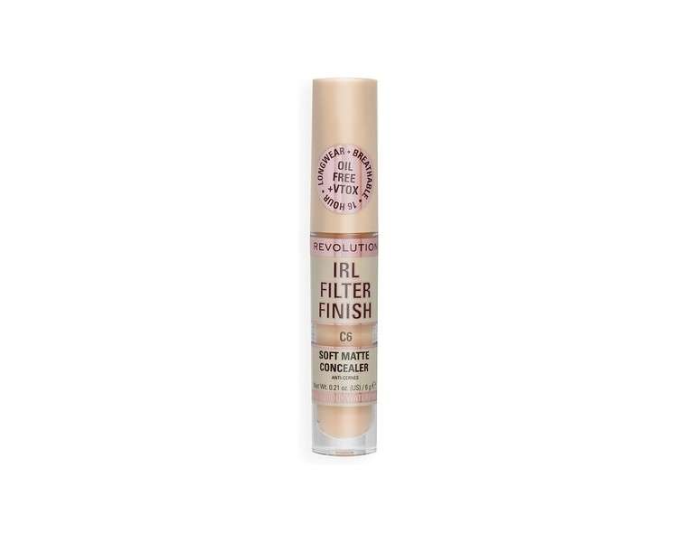 Makeup Revolution IRL Filter Finish Concealer Medium to Full Coverage 6g C6