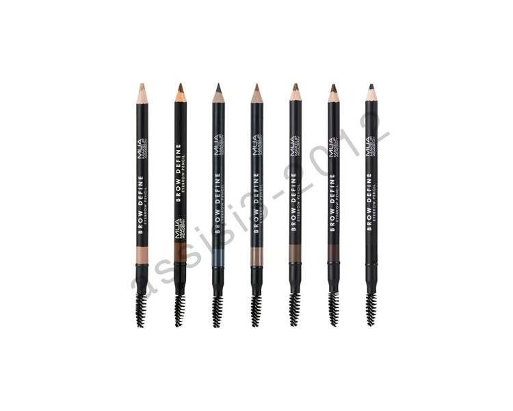 MUA Makeup Academy Eyebrow Pencil with Spoolie and Sharpener Cruelty Free Vegan