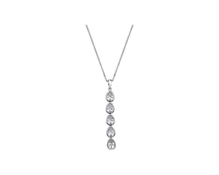 Emozioni Acqua D'Amore Long Silver Plated Pendant EP039