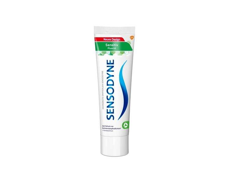 Sensodyne Sensitive Fluoride Toothpaste Daily Toothpaste for Sensitive Teeth 75ml