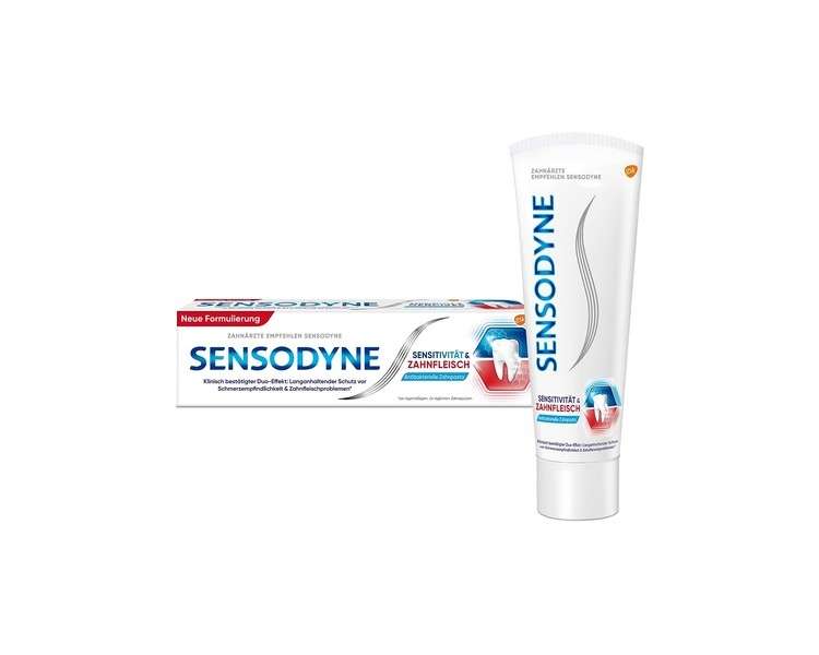 Sensodyne Sensitivity & Gum Toothpaste Improved Gum Health and Pain Sensitivity Reduction 75ml