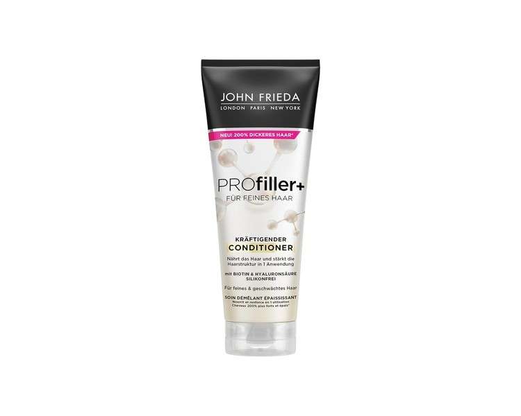 John Frieda Profiller+ Conditioner 250ml - Nourishes Fine and Weakened Hair - Silicone-Free