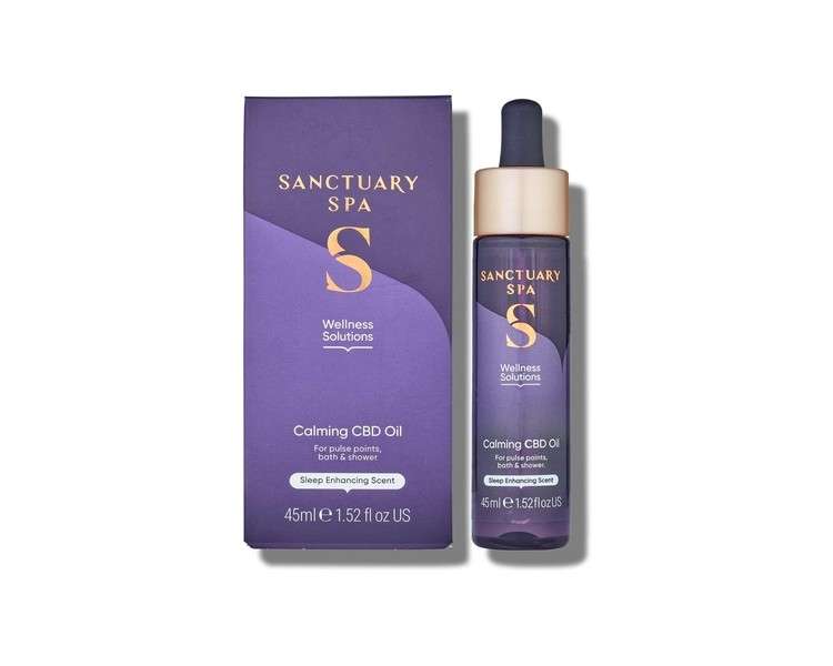 Sanctuary Spa CBD Oil Calming Multipurpose Oil For Pulse Points Bath and Shower Vegan and Cruelty Free 45ml