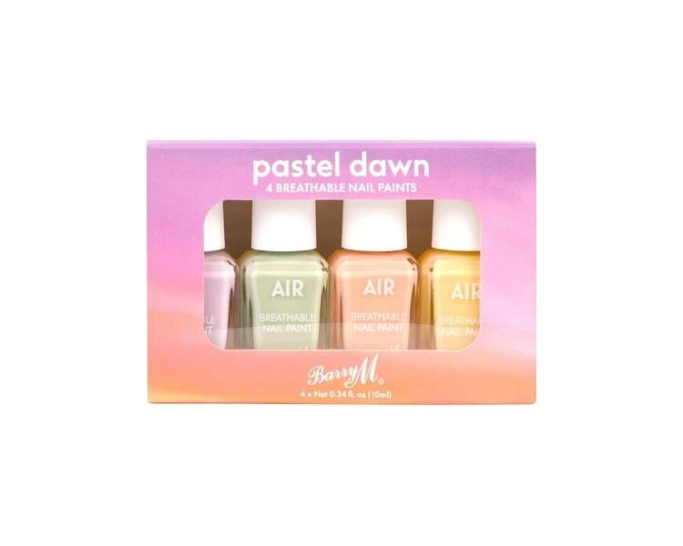 Barry M Nail Paint Gift Set 4 Pastel Air Breathable Nail Paints - Pastel Dawn