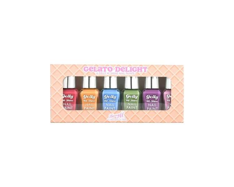 Barry M Nail Paint Gift Set 6 Gelly Hi Shine Nail Paints Gelato Delight