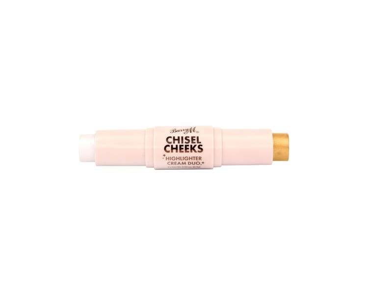 Barry M Chisel Cheeks Highlighter Cream Duo Silver/Gold 12.60g