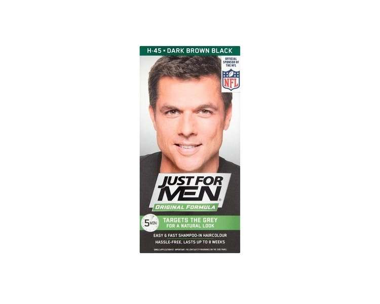Just For Men Shampoo-in Color Gray Hair Color for Men - Dark Brown