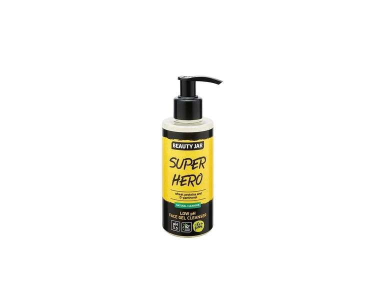 Beauty Jar Superhero Low pH Face Gel Cleanser with Wheat Proteins and D-Panthenol 5.07 Fl Oz 150ml