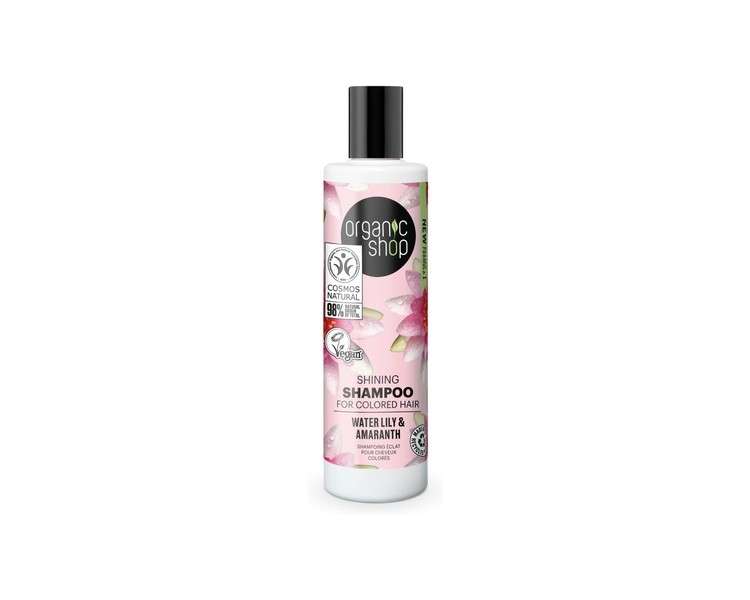 Organic Shop Shining Shampoo for Colored Hair Water Lily and Amaranth 280ml