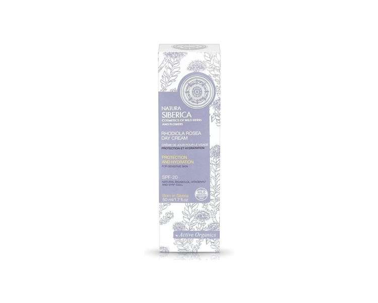 Natura Siberica Rhodiola Rosea Face Day Cream for Sensitive Skin Protection and Hydration SPF20 50ml