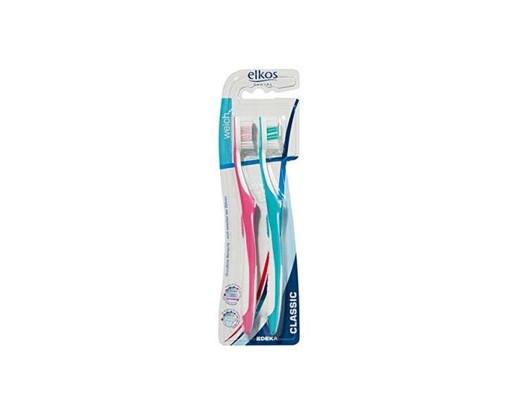 Elkos Toothbrush 2 Pack - Classic Soft