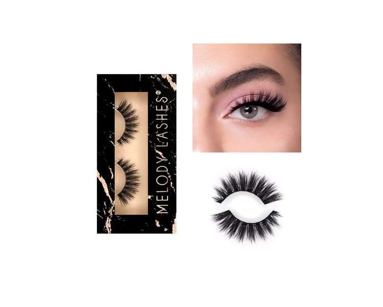 Melody Lashes Natural Fluffy Cat Eye Lashes Premium Quality Soft Cotton Band Cheerleader