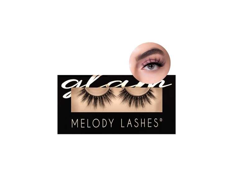 Melody Lashes Natural Fluffy Cat Eye Lashes Premium Quality Soft Cotton Band 15x Reusable Vegan Makeup Stella