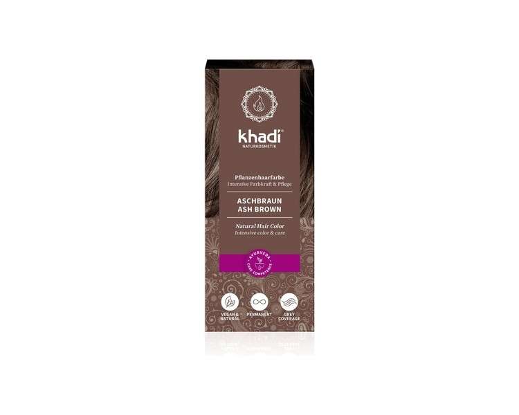 Khadi Ash Brown Plant Hair Color 100% Natural and Vegan 100g