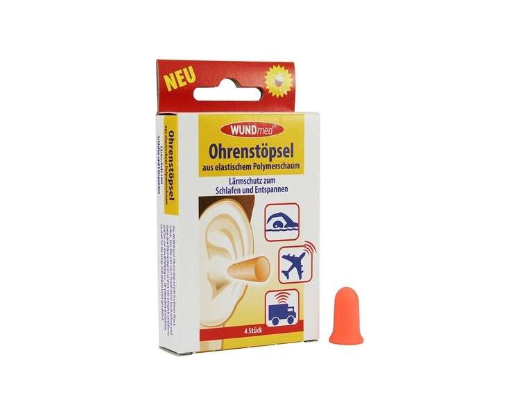 Wundmed Elastic Polymerschaum Earplugs for Noise Protection