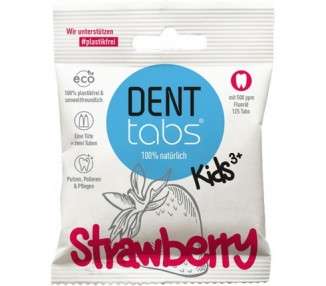 Denttabs Kids Strawberry Toothbrush Tablets 125 Tablets