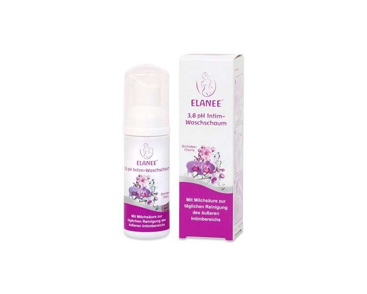 ELANEE 3.8 pH Intimate Wash Foam with Lactic Acid for Daily Cleansing of the External Intimate Area 50ml