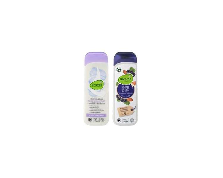 Alverde Naturkosmetik Body Lotion Pure Comfort Soothing Fragrance-Free 250ml + Body Lotion Aronia Almond Shea Butter 250ml