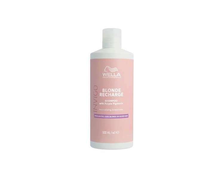 Wella Professionals Invigo Blonde Recharge Shampoo for Highlighted Cool Blonde or Silver Hair 500ml