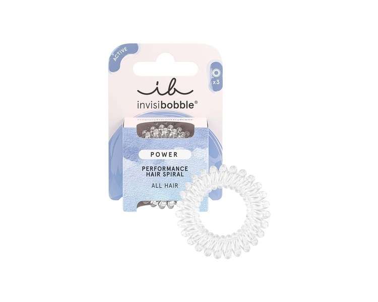 Invisibobble Crystal Clear Power Transparent Spiral Hair Bands Extra Strong Sports Hair Rubber Thick Hair Rubber
