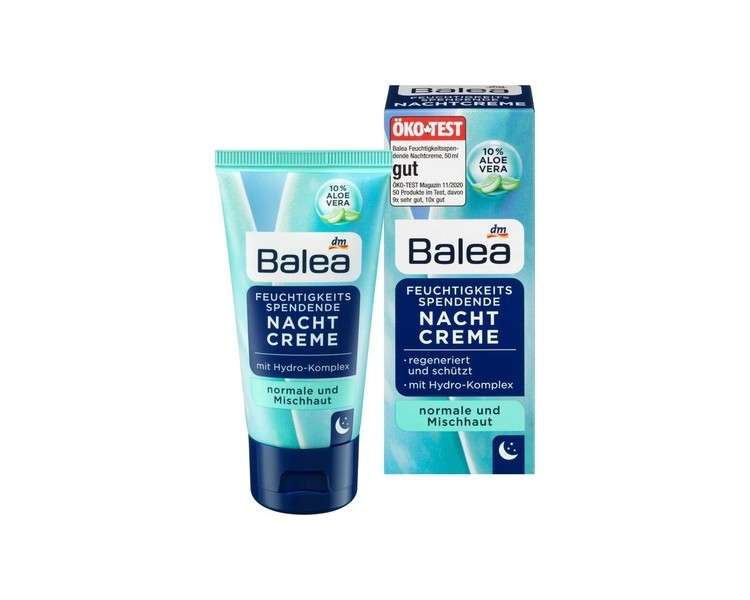Balea Night Cream Moisturizing for Normal and Combination Skin 50ml