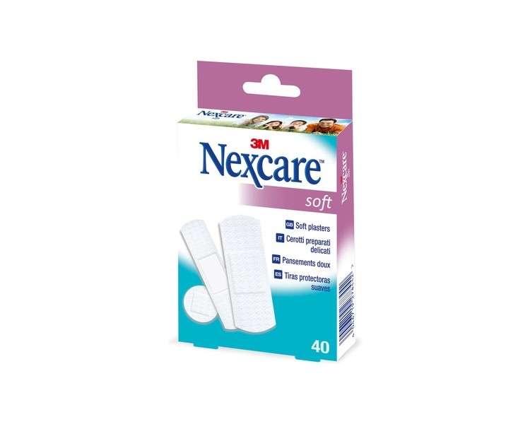 Nexcare Assorted Sizes Soft Strips 40 Strips