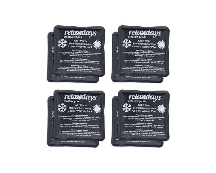 Relaxdays Hot and Cold Packs 11x11cm Gel Cooling Pad - Pack of 8