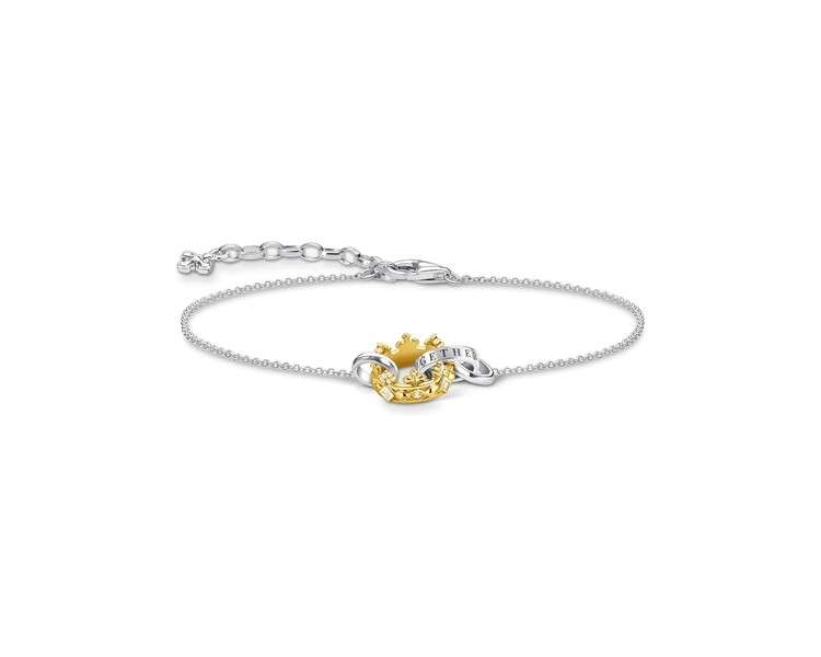 Thomas Sabo Women Bracelet Crown Gold 925 Sterling Silver A1982-849-14