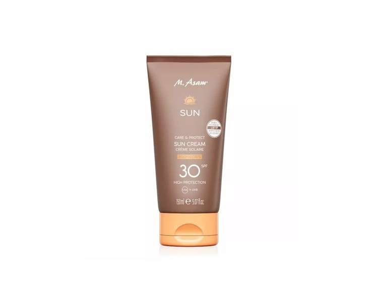 M. Asam SUN Care & Protect Body Sunscreen SPF 30 150ml - with Immediate Protection from UV Radiation, Nourishes Skin with Shea Butter & Vitamin E, Non-Greasy Texture, Vegan and Waterproof