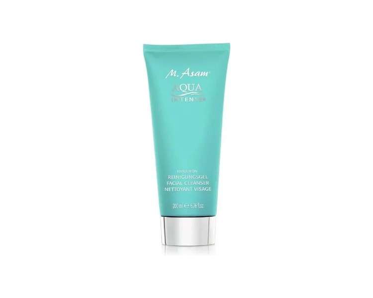 M. Asam Aqua Intense Facial Cleanser 200ml Moisturizing Face Wash with Fine Peeling Beads Cleansing Gel with Hyaluronic Acid for All Skin Types Including Sensitive Skin Facial Care