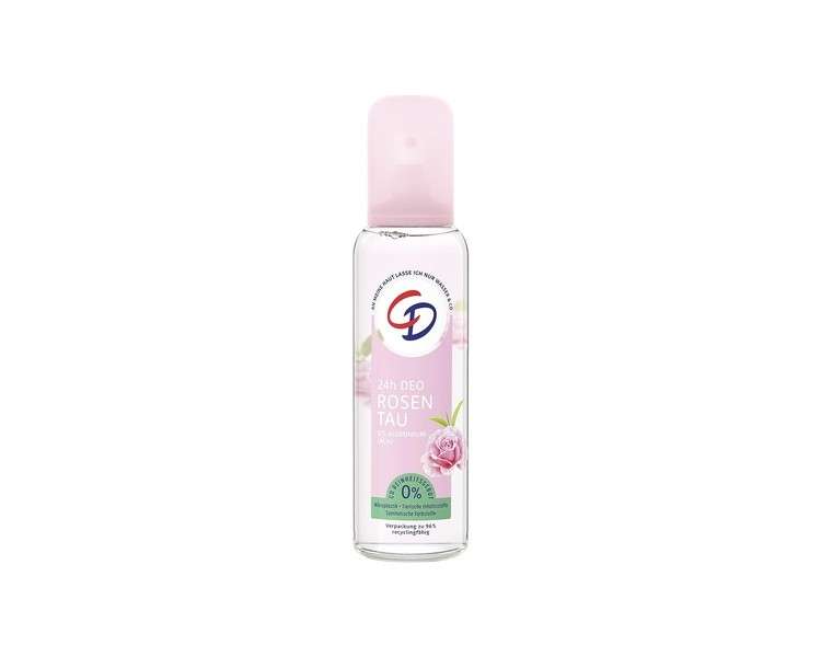 CD Rose Dew Spray - Rose Blossom & White Tea, Aluminum-Free Pump Spray, Long-Lasting 24h Protection, Vegan Skincare Product, Suitable for Sensitive Skin