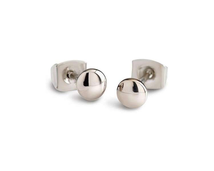 Boccia Women's Silver Titanium Stud Earrings 5mm