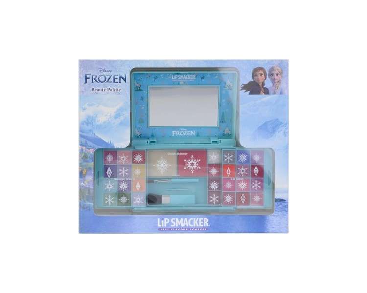 Lip Smacker Frozen Beauty Palette Makeup Gift Set with Lip Glosses, Shimmer Creams, Blush & Bronzer for Kids Princess Look - Includes Accessories and Mirror