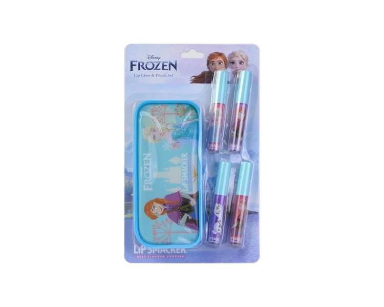 Lip Smacker Frozen Lip Gloss Set Colorful Frozen-Inspired Makeup Giftset for Kids 4 Shiny Lip Glosses and Winter Wonderland Celebration Pouch
