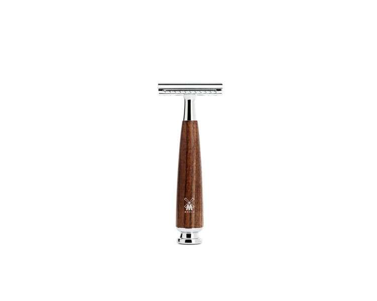 MÜHLE RYTMO Double Edge Safety Razor for Men - Perfect for Every Day Use, Barbershop Quality Close Smooth Shave Steamed Ash