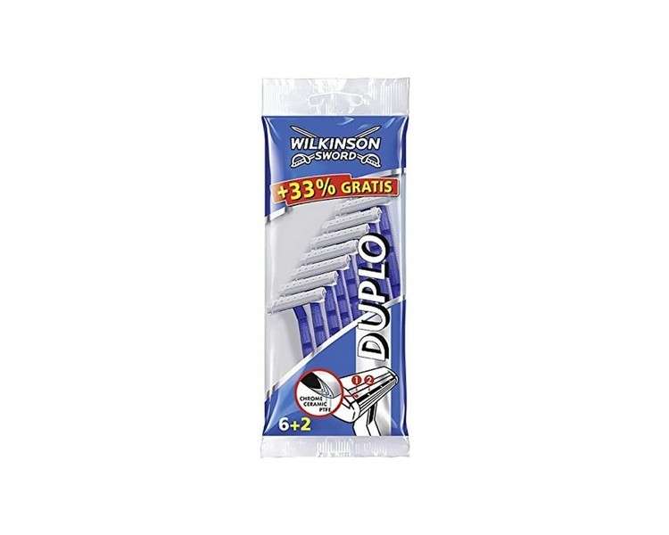 Wilkinson Sword Duplo Men's Disposable Razor 6 + 2 St