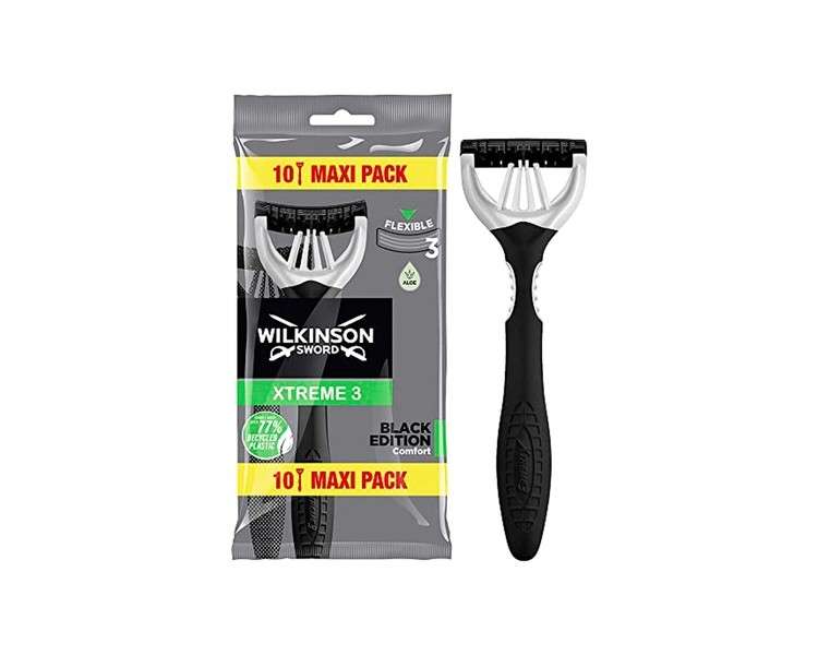 Wilkinson Xtreme 3 Disposable Razors Black Edition Pack of 10