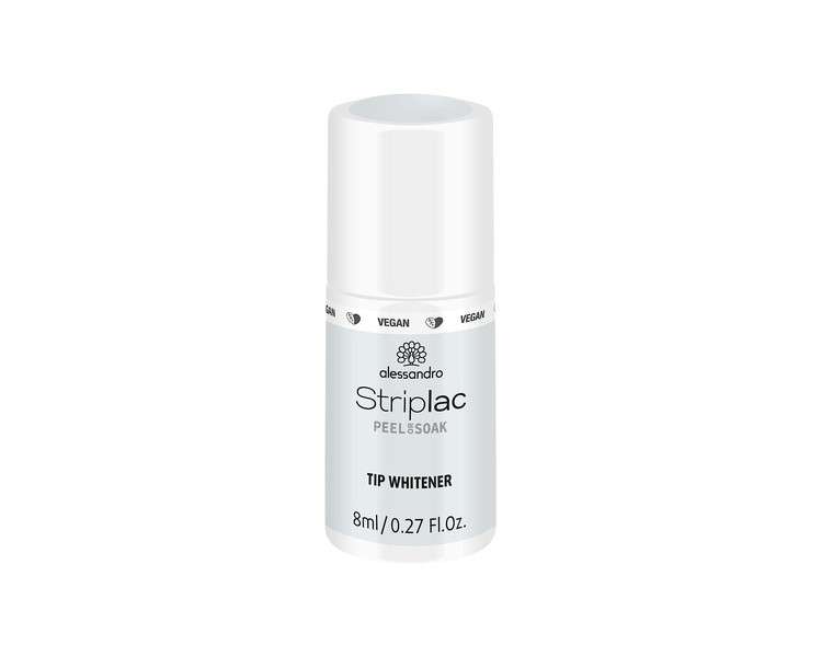 Alessandro Striplac Peel or Soak Vegan Tip Whitener White LED Nail Polish 8ml