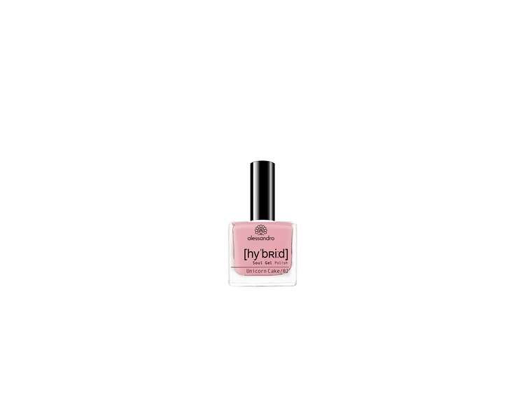 Alessandro Hybrid Nail Polish Unicorn Cake in Pastel Pink - No LED Needed - Up to 10 Day Wear 8ml