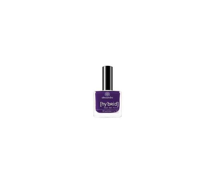 Alessandro Hybrid Nail Polish Blackberry - Rich Blue-Violet - Perfect Nails in Just 3 Steps - No LED Needed - Up to 10 Days of Wear! 8ml