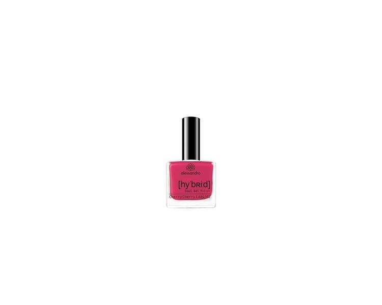 alessandro HYBRID Nail Polish Cherry Lady - Rich Raspberry Red - Perfect Nails in 3 Steps Without LED - Up to 10 Days Hold! 8ml