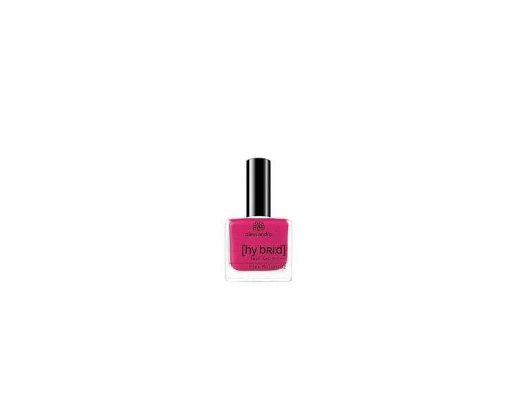 Alessandro Hybrid Nail Polish Pink Melon with Fine Glitter Particles - No LED Required - Perfect Nails in 3 Steps - Lasts up to 10 Days 8ml