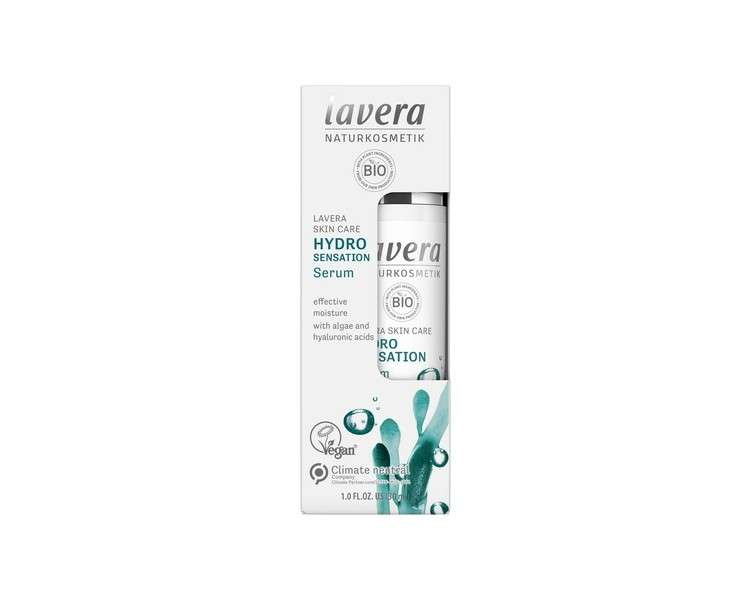 lavera Hydro Refresh Serum with Algae and Hyaluronic Acid 30ml - Vegan Natural Cosmetics