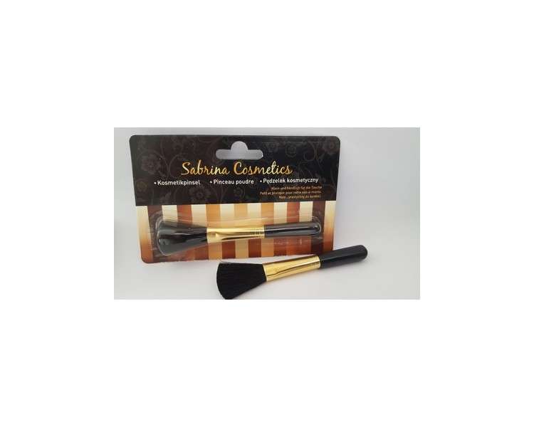 Makeup Brush Set on Blister - 13cm Powder Brush and Cosmetic Brushes